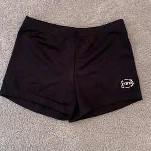 Black ozone spandex shorts